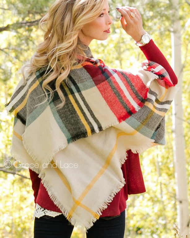 Blanket Scarf/Toggle Poncho