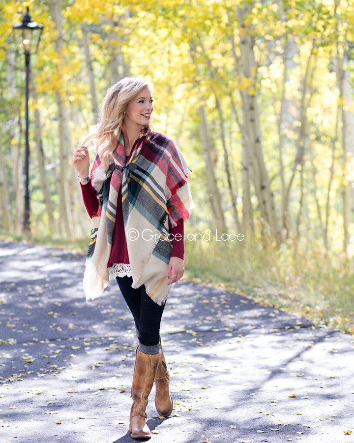 Blanket Scarf/Toggle Poncho