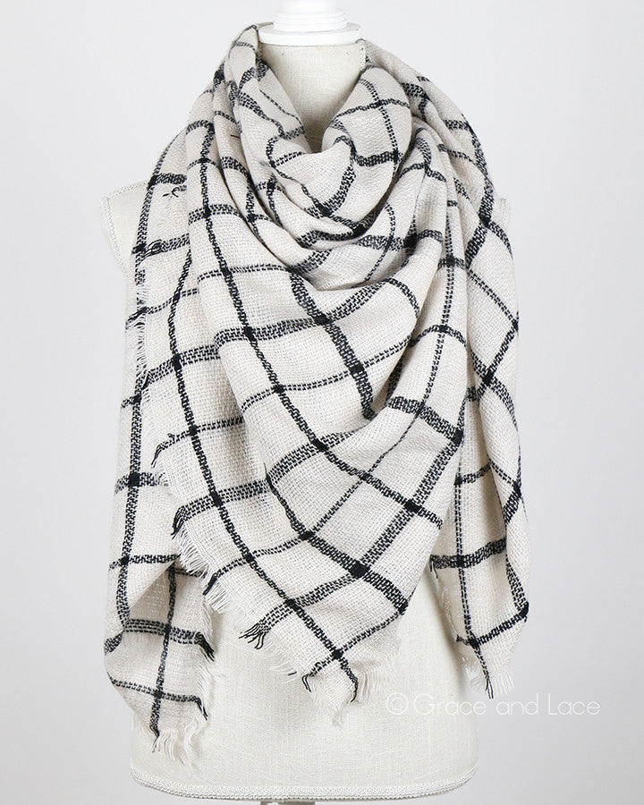 Grace & Lace Blanket Scarf/Toggle Poncho