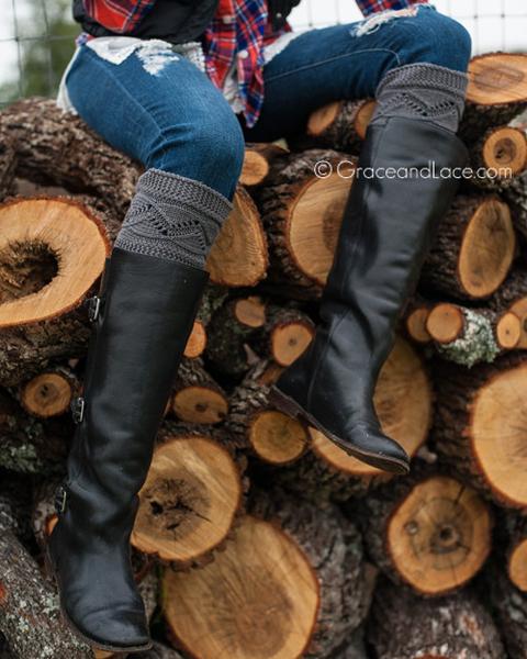 Grace & Lace Cable Knit Boot Cuff - Babe Outfitters