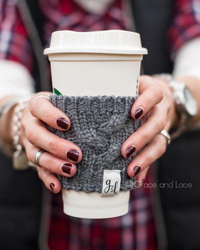 Grace and Lace Cabled Cup Cozy - Babe Outfitters