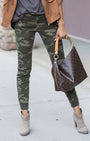 Grace & Lace Camo Mid Rise Zip up Jeggings - Babe Outfitters