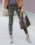 Grace & Lace Camo Mid Rise Zip up Jeggings - Babe Outfitters