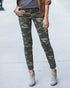 Grace & Lace Camo Mid Rise Zip up Jeggings - Babe Outfitters