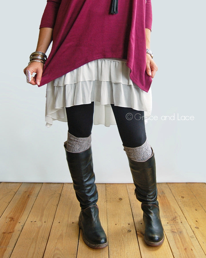 Grace & Lace Chiffon High-Low Extenders - Babe Outfitters