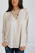 Grace & Lace Criss Cross Raglan Top - Babe Outfitters