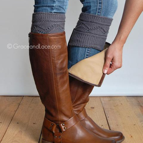 Grace & Lace Cable Knit Boot Cuff - Babe Outfitters