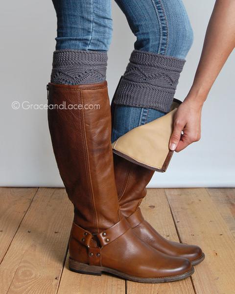 Grace & Lace Cable Knit Boot Cuff - Babe Outfitters