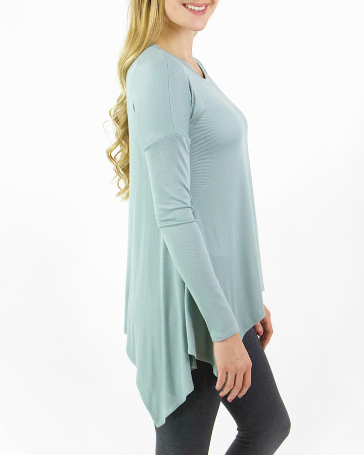 Grace & Lace Everyday Favorite Ribbed Tee - Babe Outfitters