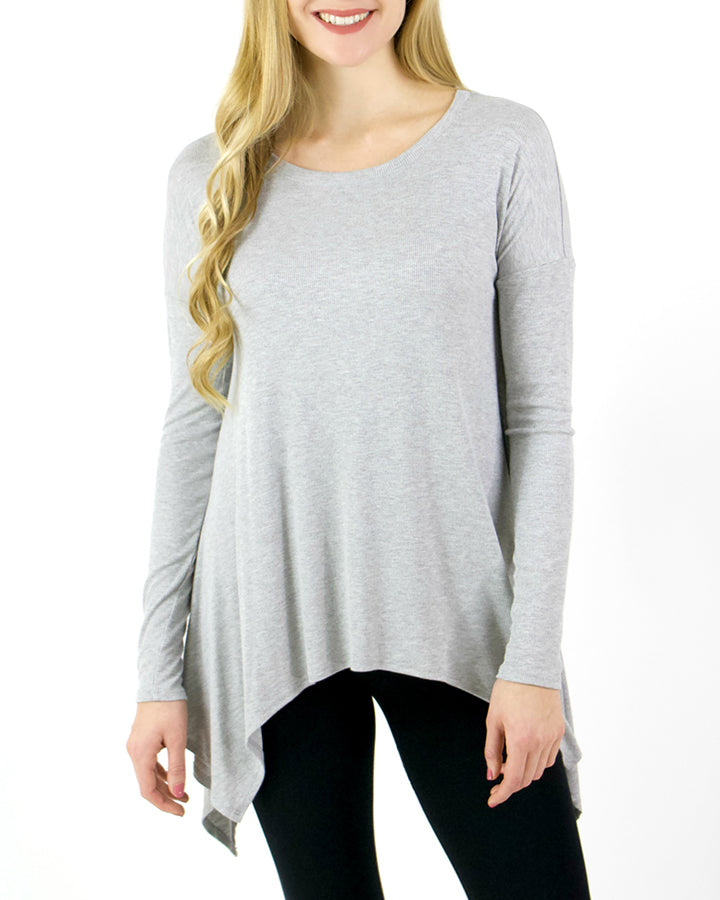 Grace & Lace Everyday Favorite Ribbed Tee - Babe Outfitters