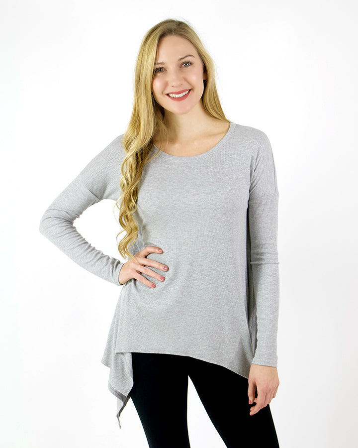 Grace & Lace Everyday Favorite Ribbed Tee - Babe Outfitters