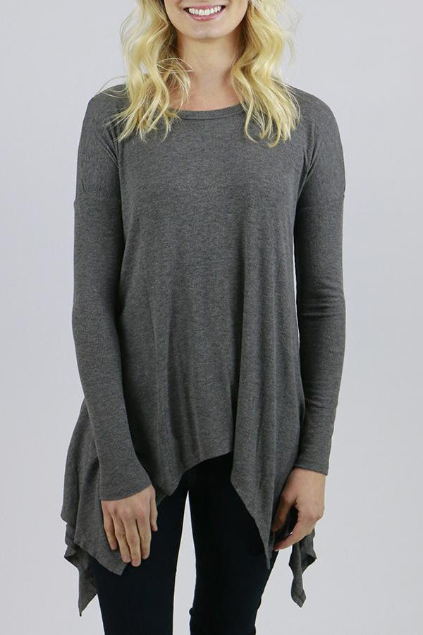 Grace & Lace Everyday Favorite Ribbed Tee - Babe Outfitters