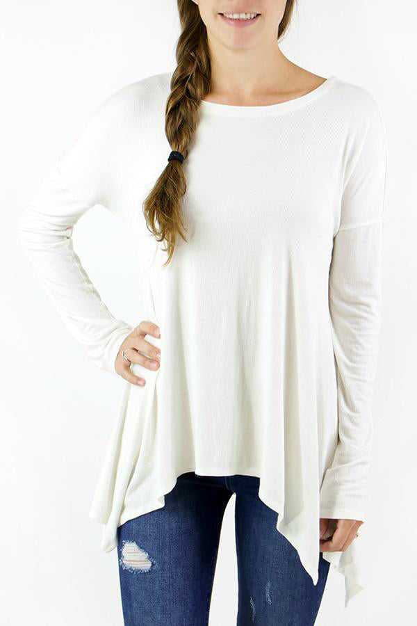 Grace & Lace Everyday Favorite Ribbed Tee - Babe Outfitters