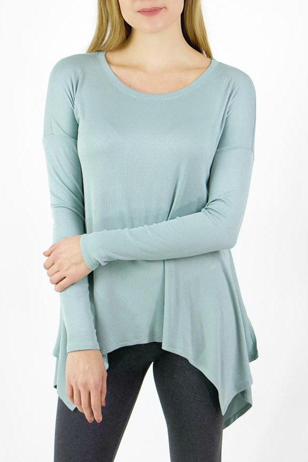 Grace & Lace Everyday Favorite Ribbed Tee - Babe Outfitters