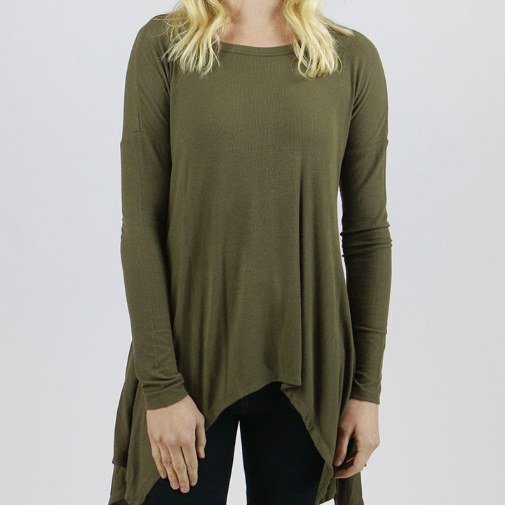 Grace & Lace Everyday Favorite Ribbed Tee - Babe Outfitters