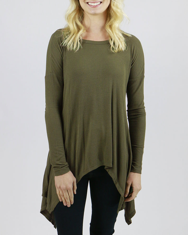 Grace & Lace Everyday Favorite Ribbed Tee - Babe Outfitters