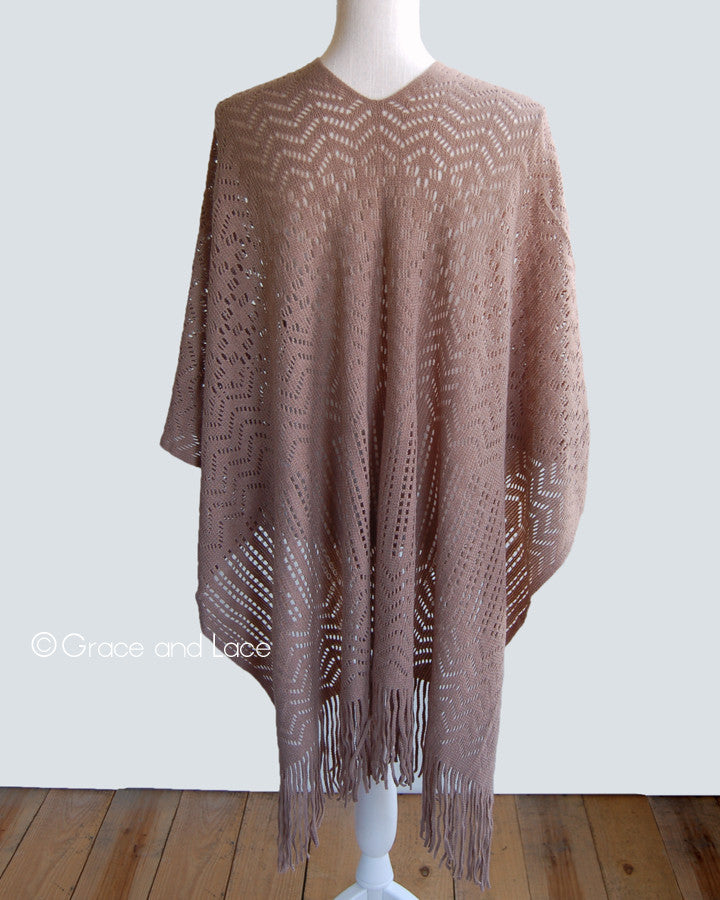 Grace & Lace Fringe Kimoncho - Babe Outfitters