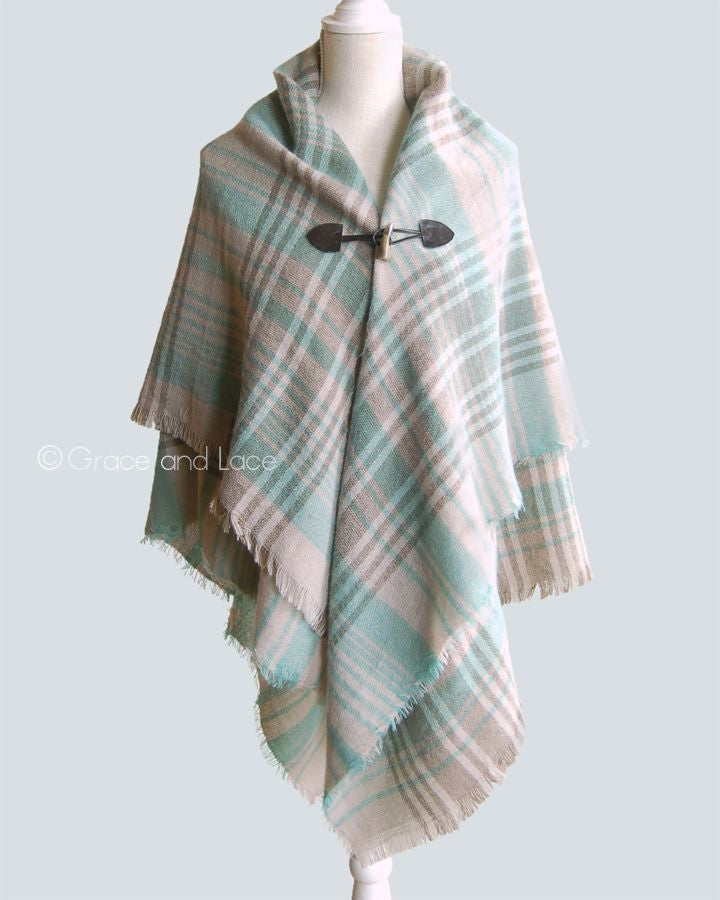 Grace & Lace Blanket Scarf/Toggle Poncho