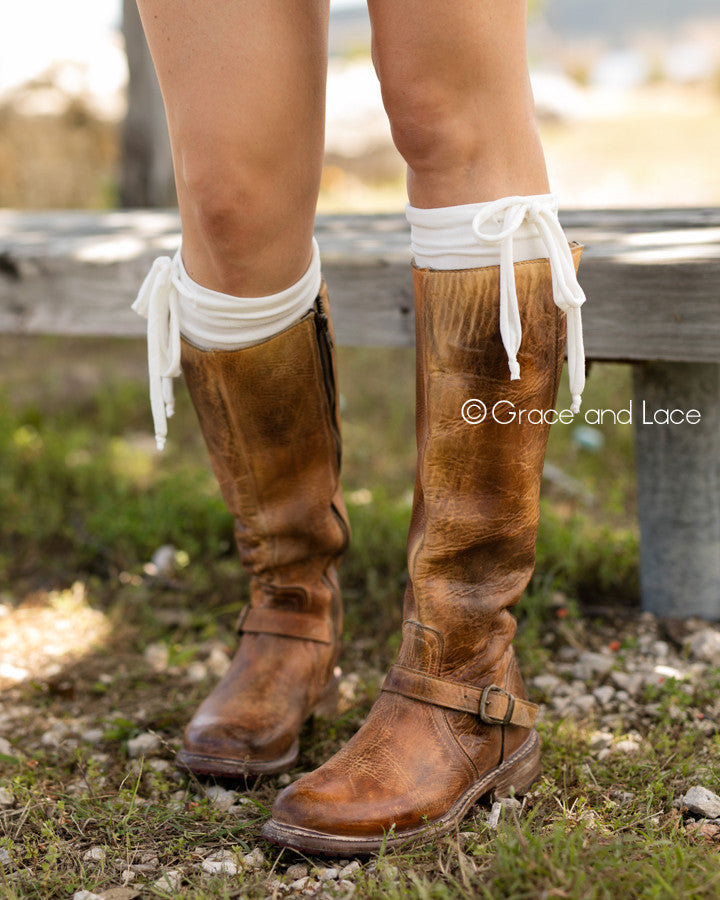 Grace & Lace Jersey Tie Boot Cuffs - Babe Outfitters