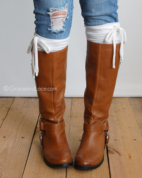 Grace & Lace Jersey Tie Boot Cuffs - Babe Outfitters