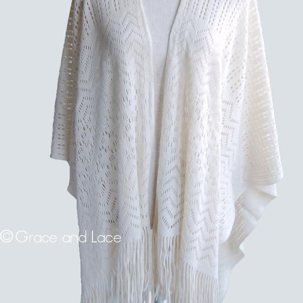 Grace & Lace Fringe Kimoncho - Babe Outfitters