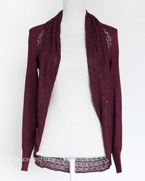 Grace & Lace Open Knit Light Weight Two Fit Knit Cardigan - Babe Outfitters