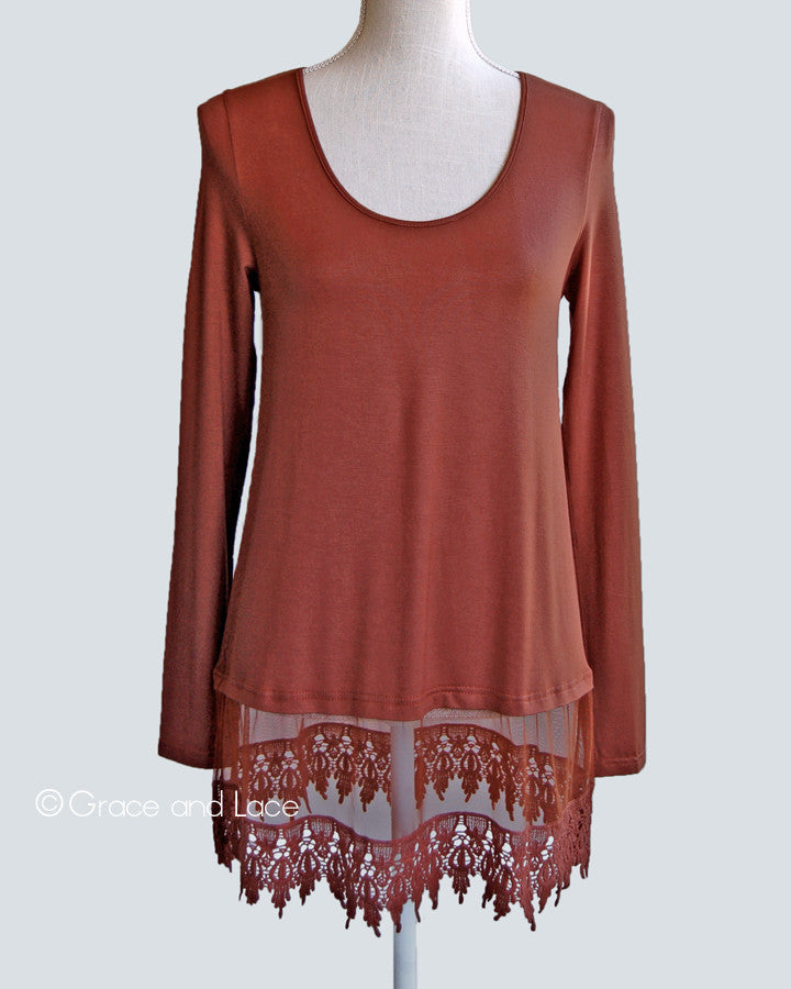 Grace & Lace Long Sleeve Top Extender - Babe Outfitters