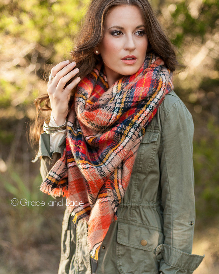 Grace & Lace Blanket Scarf/Toggle Poncho