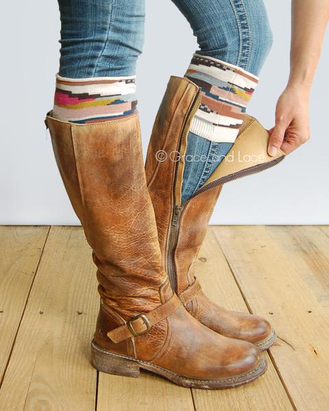 Grace & Lace Patterned Boot Cuffs - Babe Outfitters