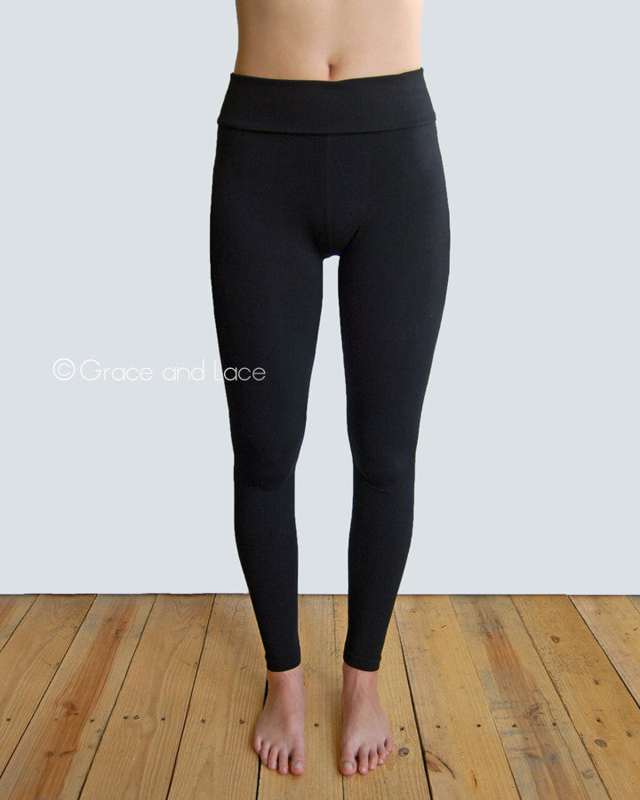 Grace & Lace Perfect Fit Leggings in Black - Babe Outfitters