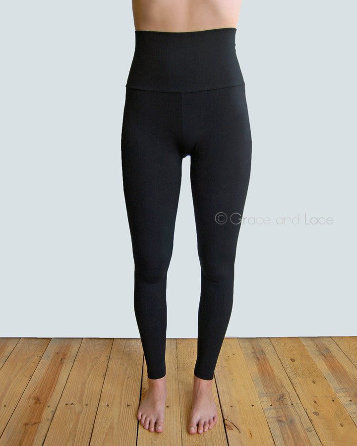 Grace & Lace Perfect Fit Leggings in Black - Babe Outfitters