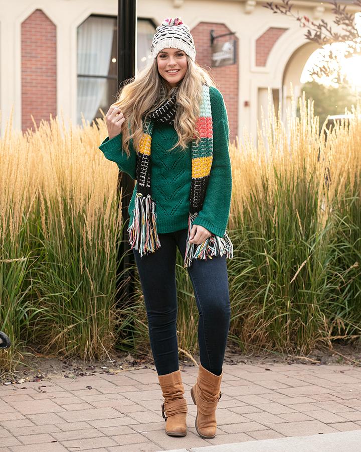 Grace & Lace Popcorn Scarf - Babe Outfitters