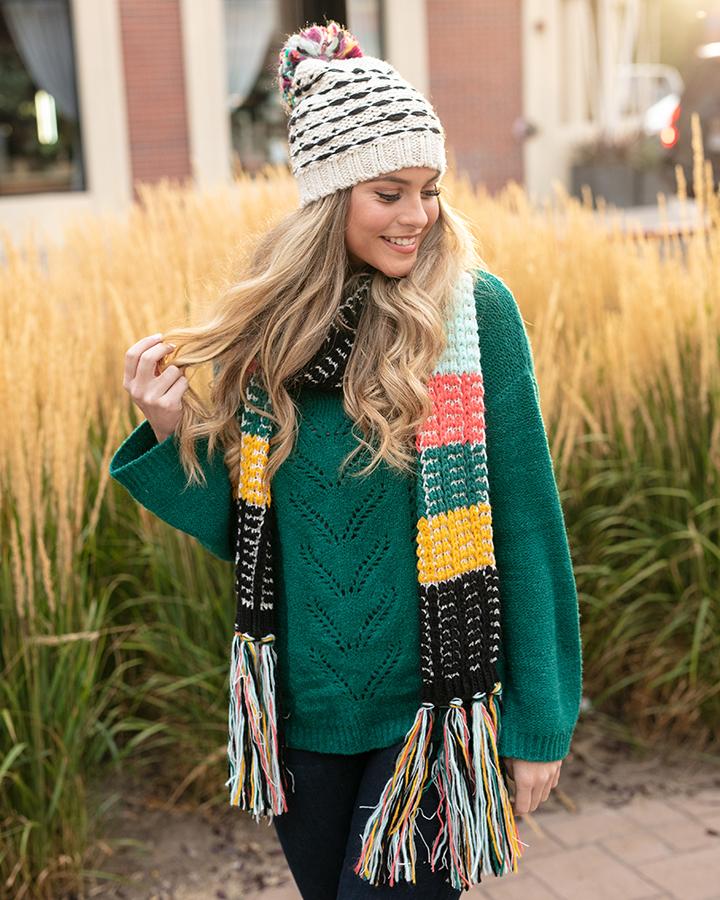 Grace & Lace Popcorn Scarf - Babe Outfitters