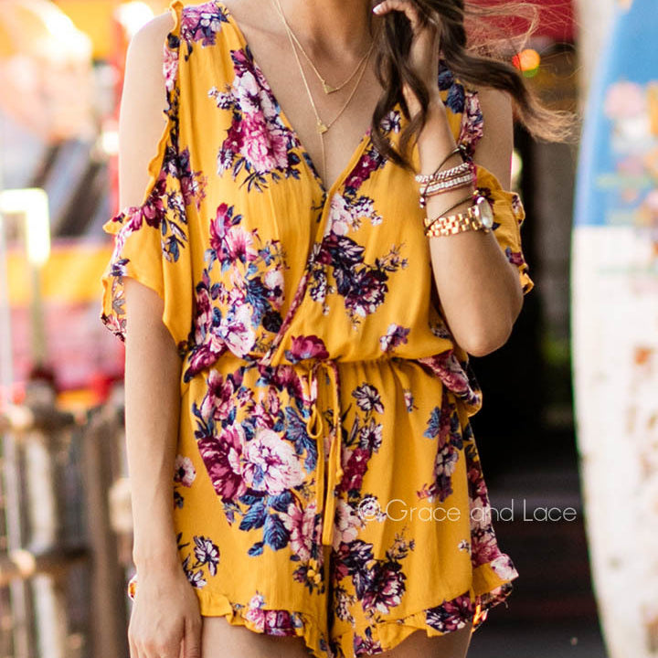 Grace & Lace Sunshine Romper - Babe Outfitters