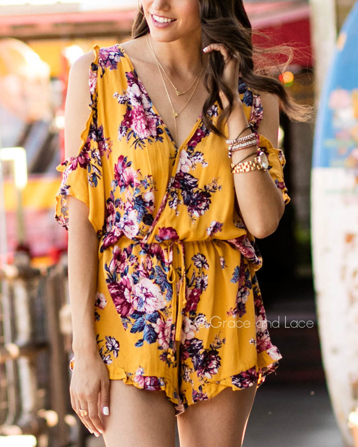 Grace & Lace Sunshine Romper - Babe Outfitters