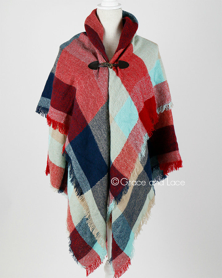 Blanket Scarf/Toggle Poncho