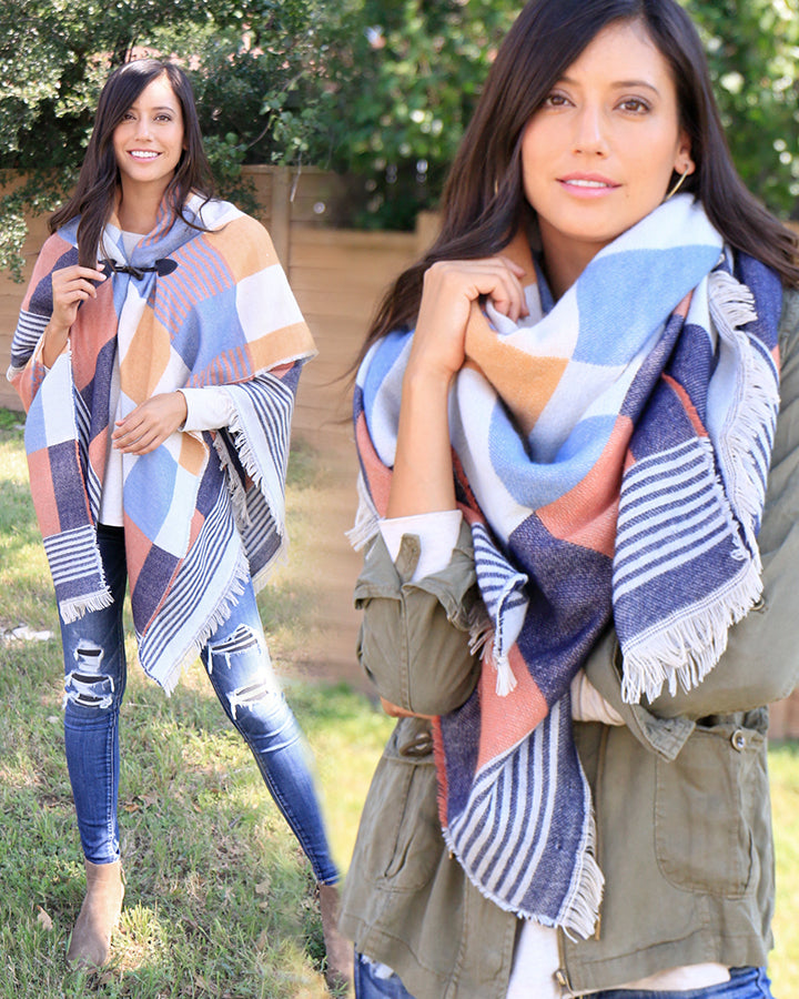 Blanket Scarf/Toggle Poncho