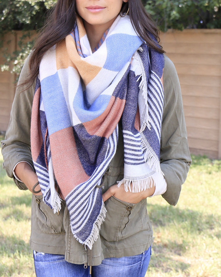 Grace & Lace Blanket Scarf/Toggle Poncho