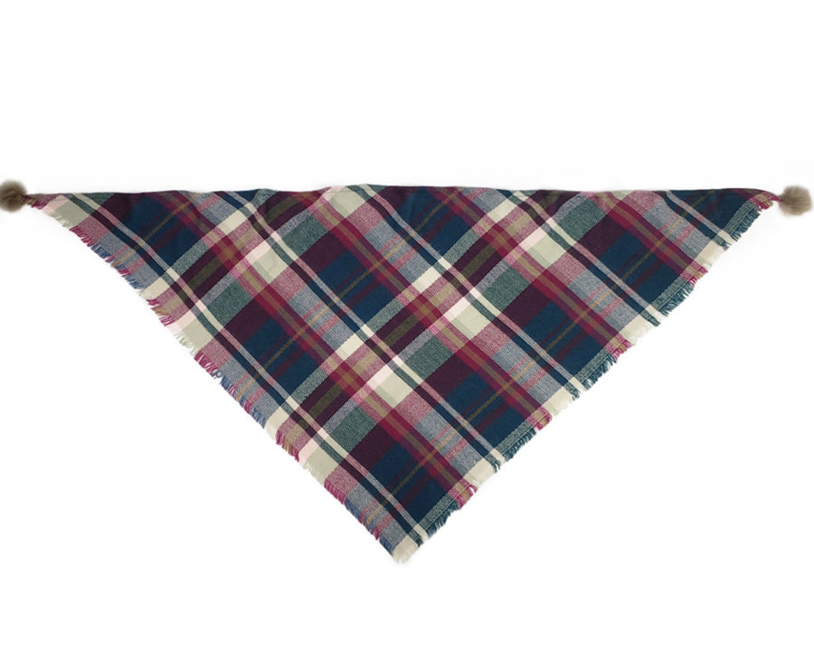 Plaid Triangle Scarf