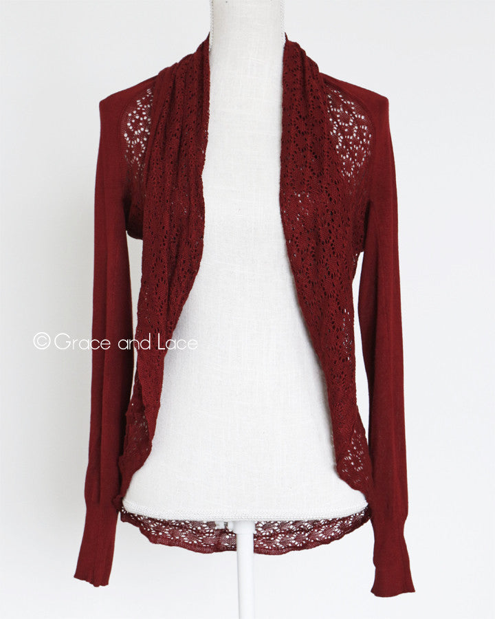 Grace & Lace Open Knit Light Weight Two Fit Knit Cardigan - Babe Outfitters