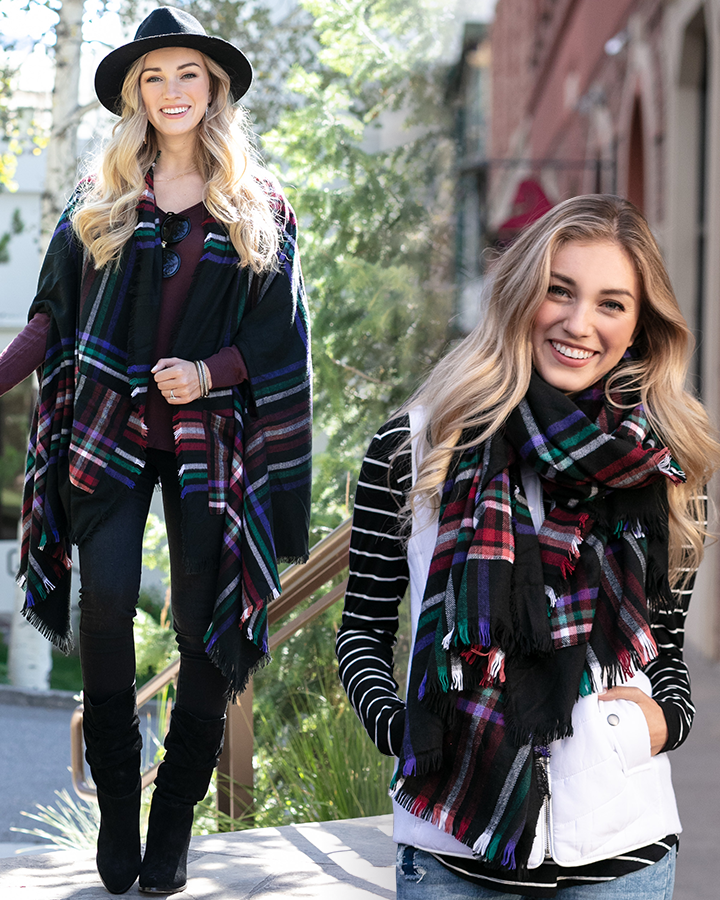 Winter Weight Pocket Poncho/Scarf