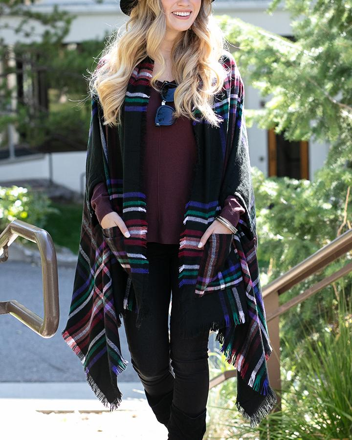 Winter Weight Pocket Poncho/Scarf