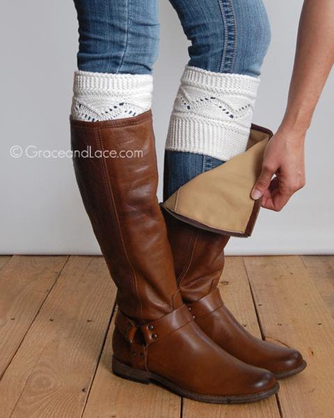 Grace & Lace Cable Knit Boot Cuff - Babe Outfitters