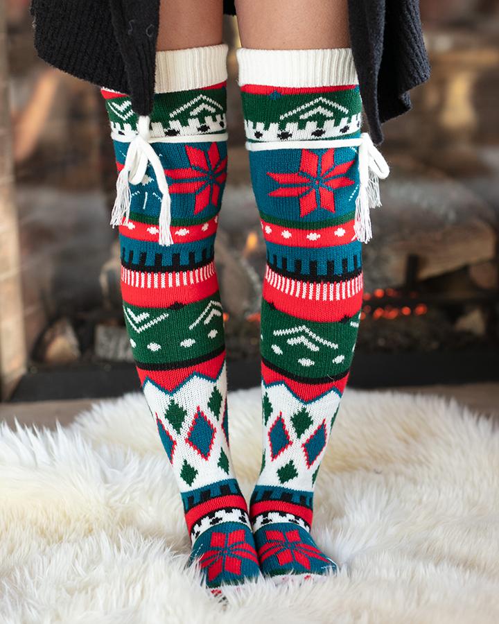 Alpine Thigh High Boot Socks
