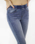 Grace & Lace Classic Mid Rise Pull-On Jeggings in Mid Wash - Babe Outfitters