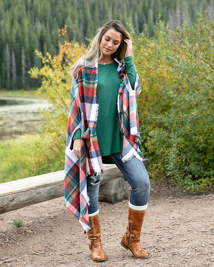 Winter Weight Pocket Poncho/Scarf