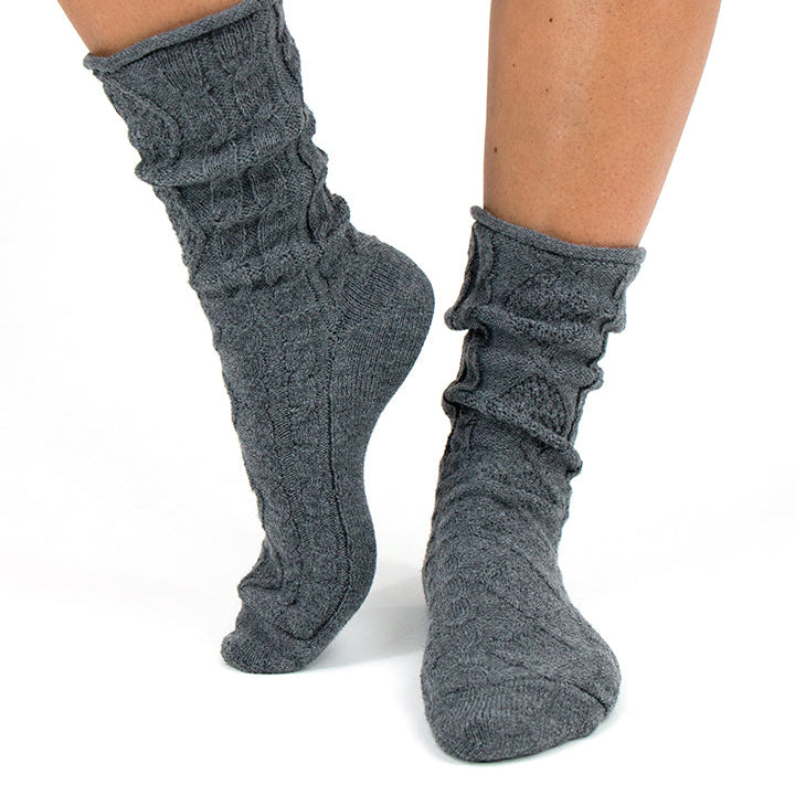 Cable Knit Boot Socks