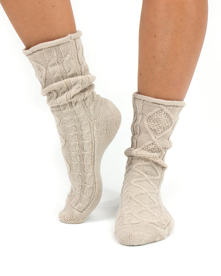 Cable Knit Boot Socks