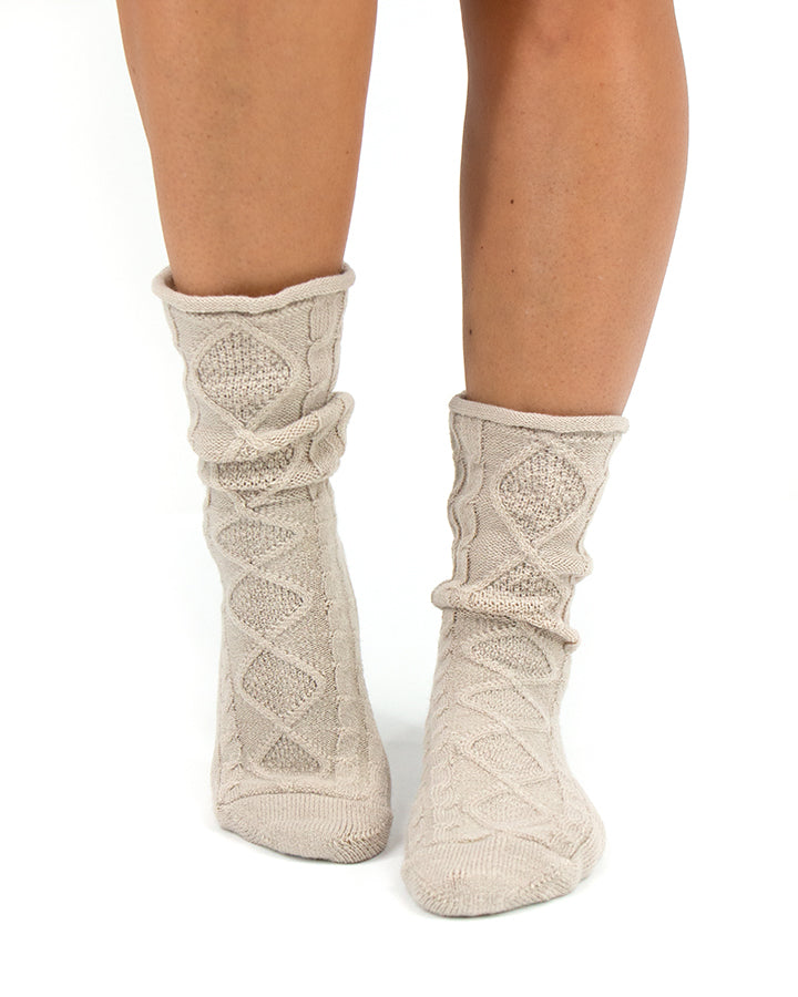Cable Knit Boot Socks