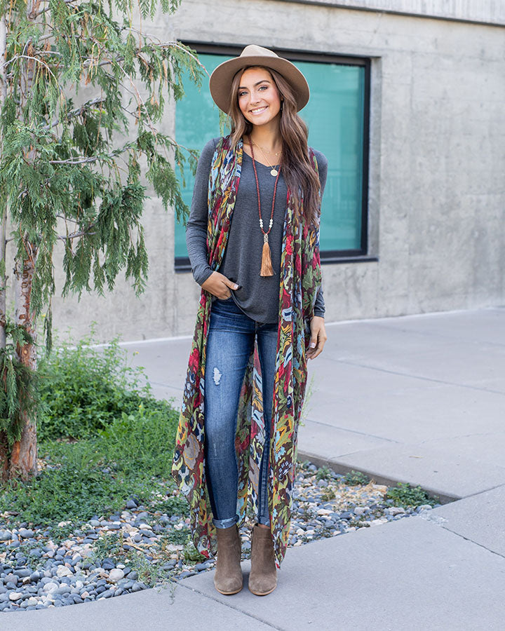 Grace & Lace Fall Floral Scarf